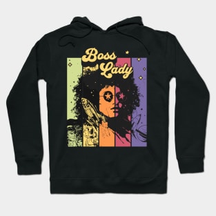 Boss Lady Vinatge Retro Themed Gift Hoodie